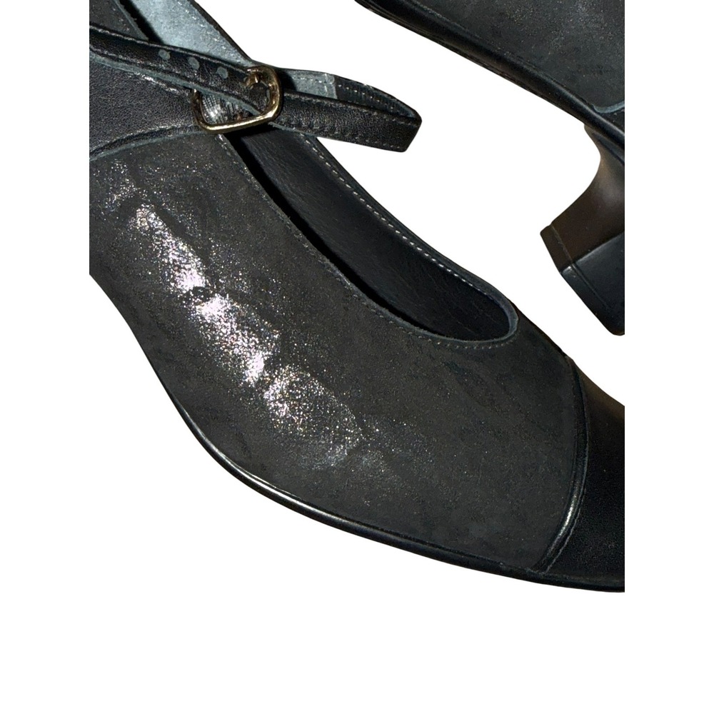 SAS Isabel Mary Jane Kitten Heels Women 10.5 Black Leather Comfort Work Pumps - Picture 8 of 16